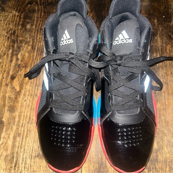 Adidas Basketball shoes‎ [unisex] Court Vision 2 J Size 7 Black White Blue - Picture 4 of 10